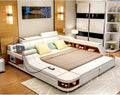 Multifunction Smart Bed With Massage and Projector Frame Leather Double King Size Tatami Beds Modern Bedroom Furniture Sets