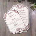 Wholesale Custom Wedding Menu Card Novelty Design Paper Menus Music Cross Angel Styles Hot Stamped Foil for Bridal Restaurant