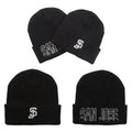 Unisex Winter Knitted Black Beanie Hats with Custom Logo 3D Embroidery Cheap San Jose Cuff Toque Bonnet for Adults Designer Caps