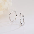 Mobius Wavy Twisted Earring Minimalist Women Sterling Silver Jewelry Big Hoop Earrings