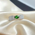 Hot Sale Luxury Engraved Rings 925 Sterling Silver Rose Gold Plated Low MOQ Good Price Cross Pattern Gemstone Jewelry
