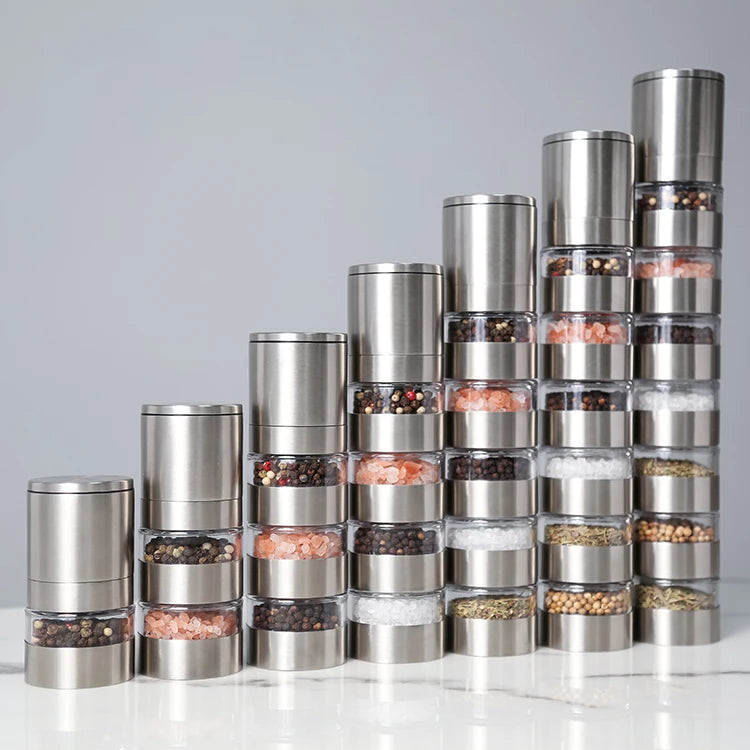 Stainless Steel Salt and Pepper Grinder Set Adjustable Ceramic Sea Salt & Pepper Grinder Pepper & Salt Mill