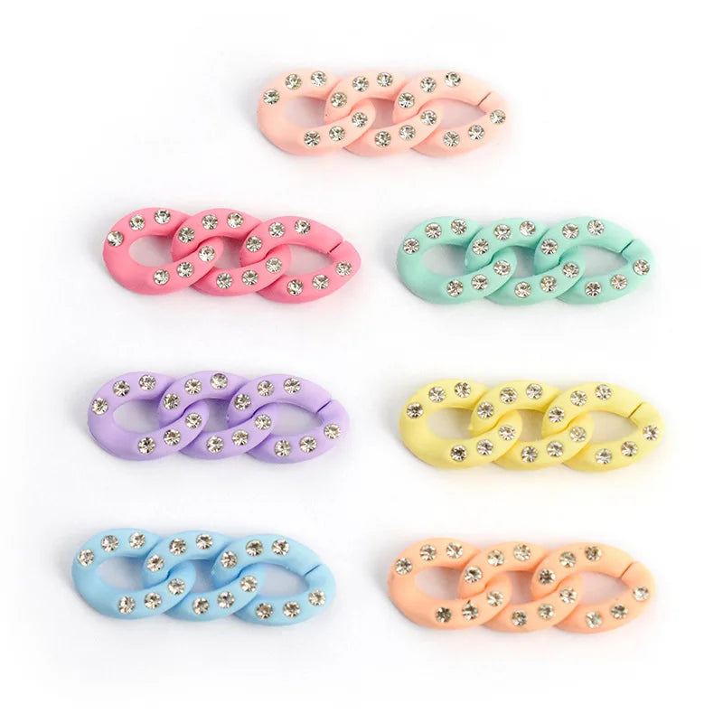 Plastic Touch Paint Chain Wholesale Colorful Makaron Chain Buckle DIY Chain Accessories