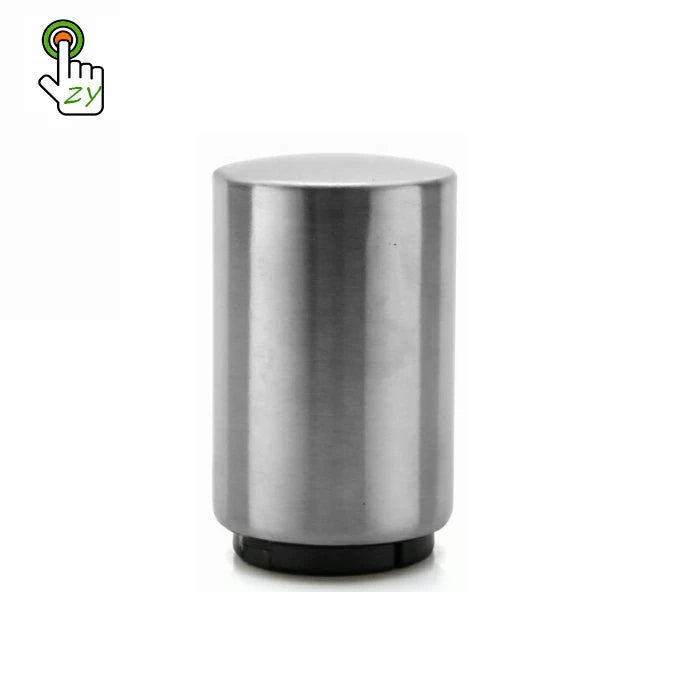 Hot Selling Custom Logo Push Automatic Metal Bottle Opener Promotional Aluminium Cylinder Beer Opener