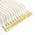 Stainless Steel 12 Zodiac Necklace Female 18K Gold Square Hollow Clavicle Chain Pendant