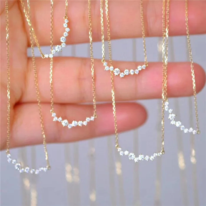 GT Hot Selling Elegant 925 Sterling Silver Necklace Women Fashion Gold  Plated Jewelry Necklace 2021