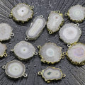 HUIYING cheap natural different kinds crystal Sliced Agate Pendant crystal craft for sale