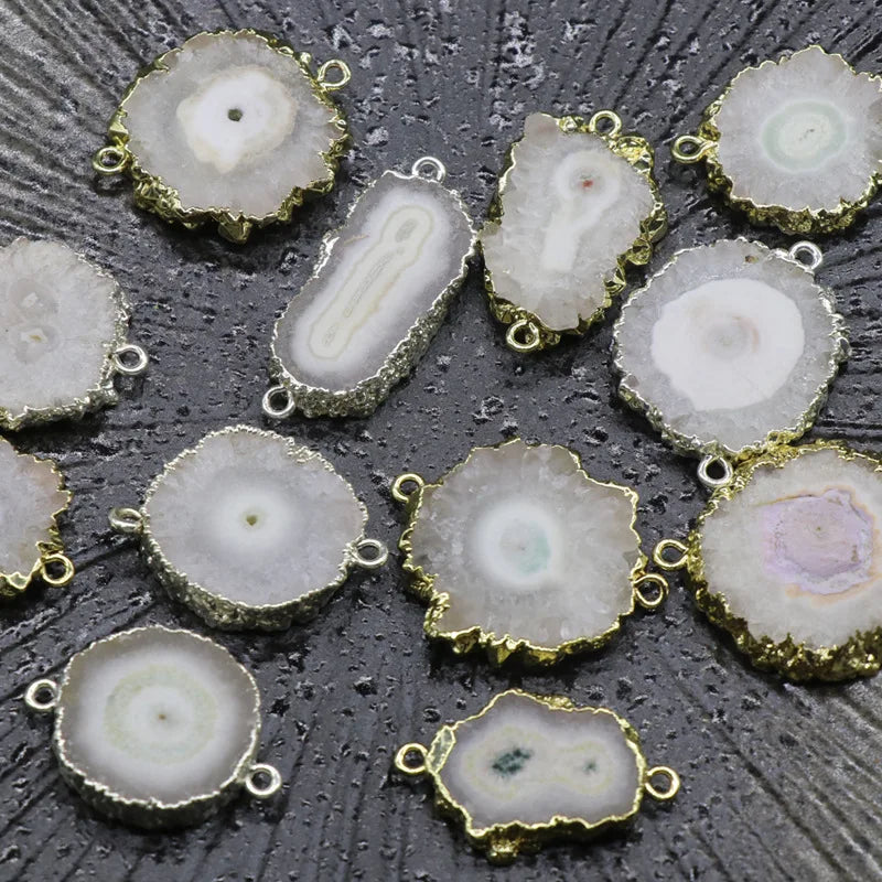 HUIYING cheap natural different kinds crystal Sliced Agate Pendant crystal craft for sale