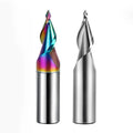 Jinchuan Mini Word Engraving Bit Tungsten Steel AlTin Coated 6-12mm Diameter CNC Process Acrylic Router Bits OEM ODM 2 Flutes