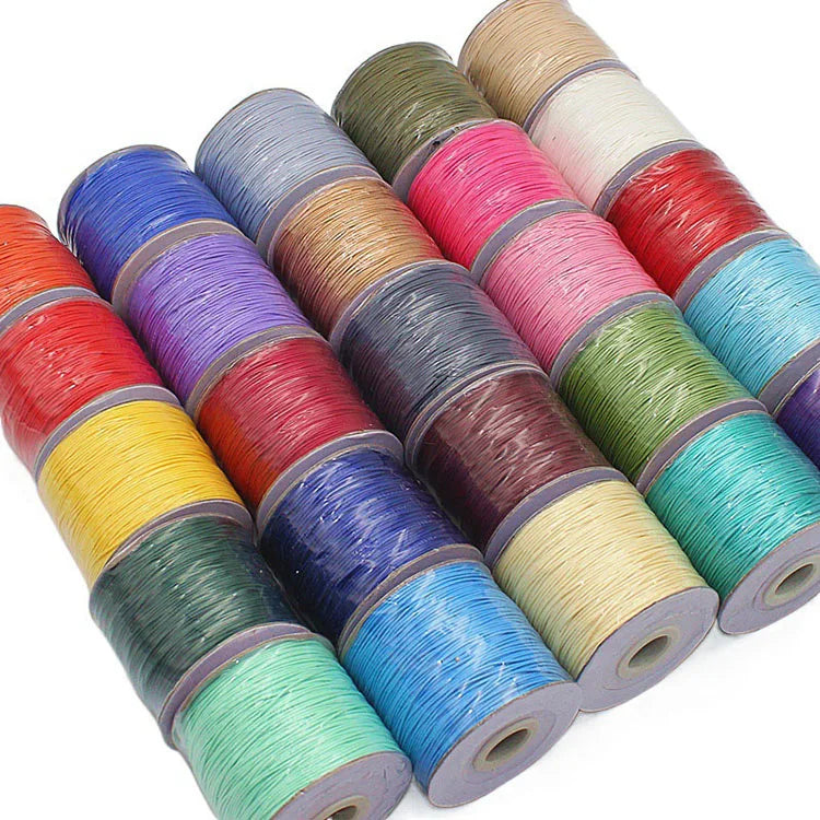 ST1090 Colorful Multicolor Jewelry Chinese Beading Waxed Polyester Cord Bracelet Macrame Beading CordsNecklace Thread Cord