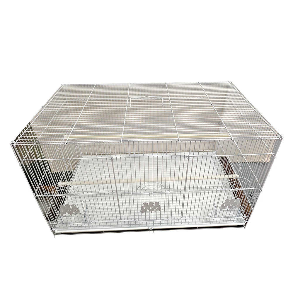 Iron Wire Solid Large Mini Parrot Plastic Trays Bird Cage Warmer Eco-Friendly Breathable Breeding Cage Stacking