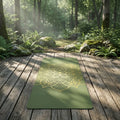 Ecoofit Premium High End Non-Slip Screen Printing Silver Rose Gold Mandala Metallic Gold Print Alignment PU Yoga Mat