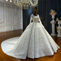Jancember NS4290 White Luxury Embroidery Bride Wed Gown Bride Dress for Girls