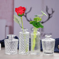 Stock Clearance Sale Embossed Glass Vase Small Hydroponic Vase Office Desktop Decoration