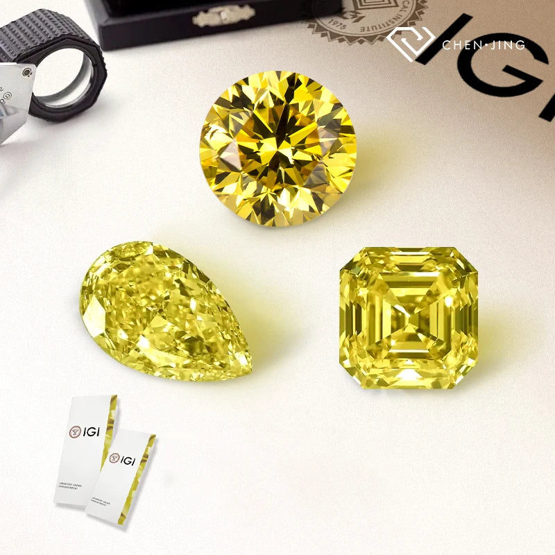 ChenJing CJ-FC101 Synthetic (Lab Grown) White D Color IGI Certified #745301680 Other Cut HPHT China Loose Diamond Jewelry Making