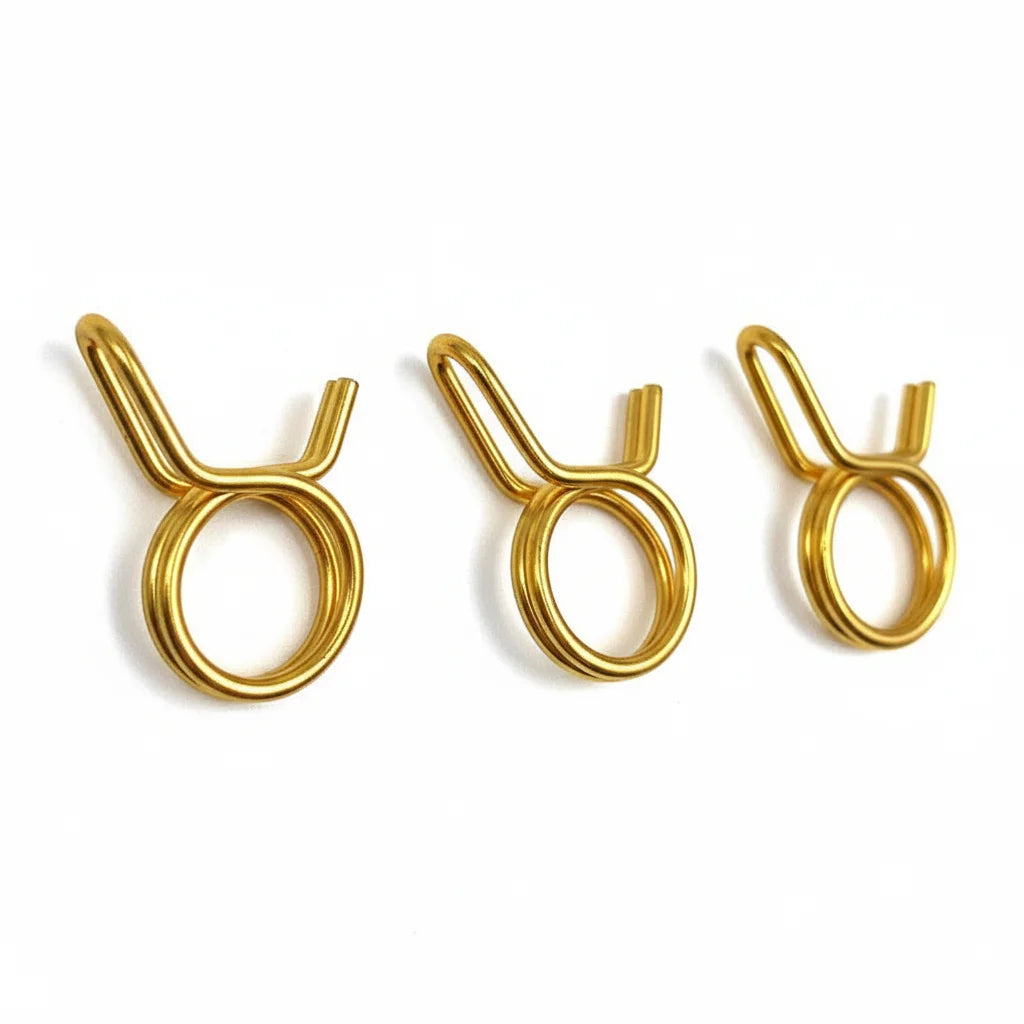 Food Grade Stainless Steel 304 Double Wire Hose Clamp Spring Clip Fastener for Medical Beverage Silicone Tube Application