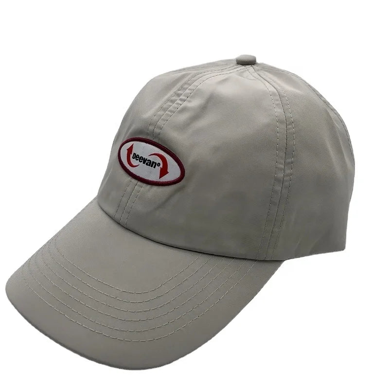 Custom Grey Oxford Golf Caps Hats Sports-Style Waterproof Sun Proof 6-Panel Unisex Dad Baseball Cap Breathable Woven Label