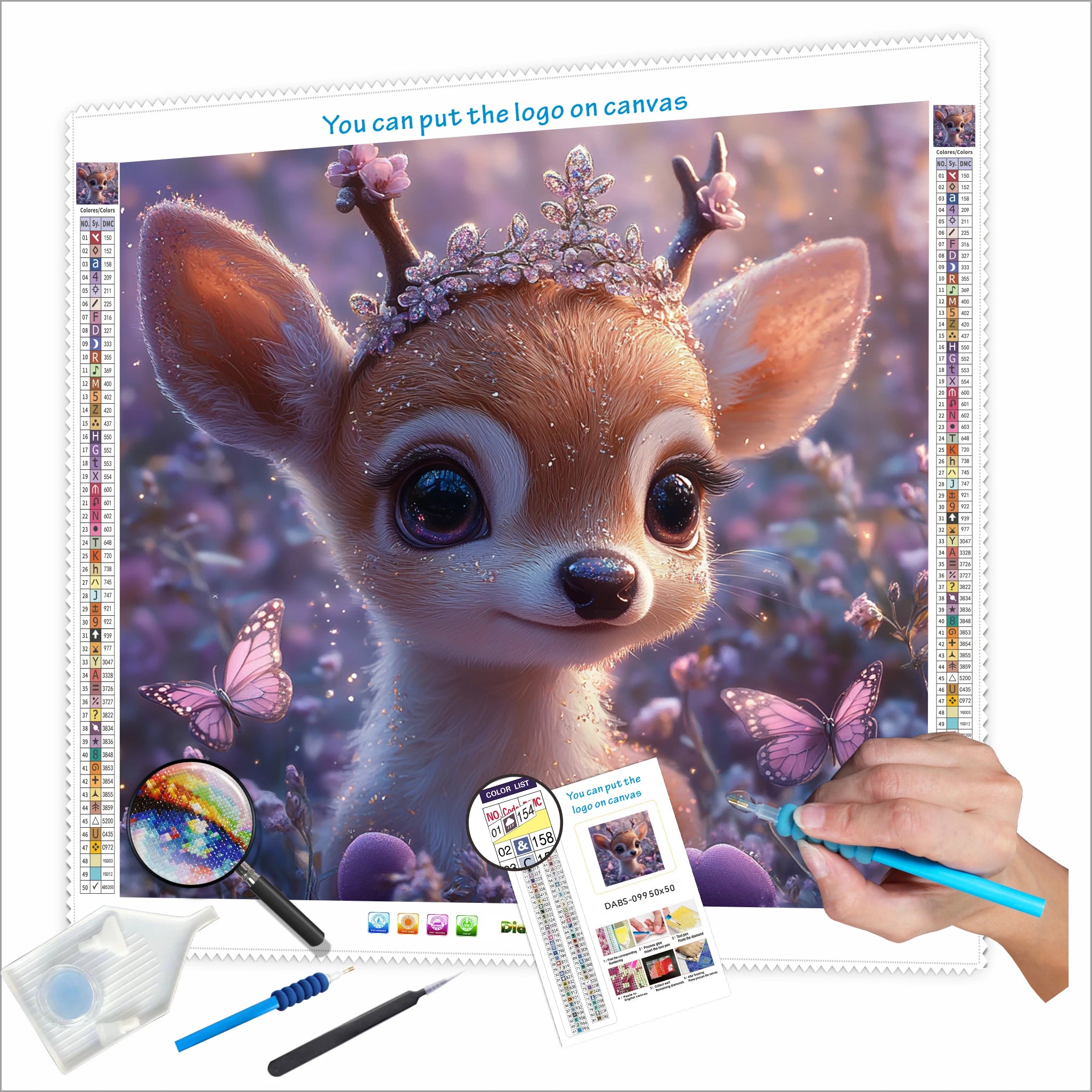 N-2116 Animal Pattern DIY Diamond Painting Custom Photo with round Drill Beautiful Portrait Subject