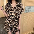Wholesale Summer Cardigan Short Sleeve Nighty Sleepwear Suit Female Nightwear Women Pajamas Set