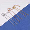 Good Selling Stainless Steel Gold Plated Unfinished Cable Adjustable Chain Bracelet With Connector  14+4cm DIY Jewelry
