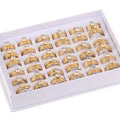 Wholesale Stainless Steel Fashion Jewelry Rings Set Zircon Diamond for Couples Matt Finish