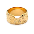 New Arrival Boutique Basic Copper Ring Set Frozen Texture Gold Color Band Party Women's Fashion Jewelry Accessories Cal