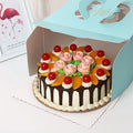 6 Inch 8 Inch Birthday Cake Box European Style White Card Cake Box Handheld Pastry Box Baked Birthday Cake Packaging Custom logo