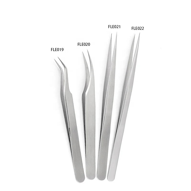 ELITER in Stock Supplier Individual Private Label Tweezer Eyelash Extensible Eyelash Tweezer Extensible Eyelash Extensions Set