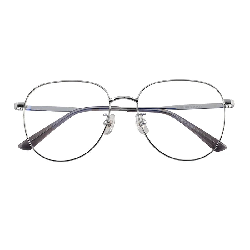 Square Oversized Metal Glasses Frame Titanium Anti-Blue Light Frame Glasses