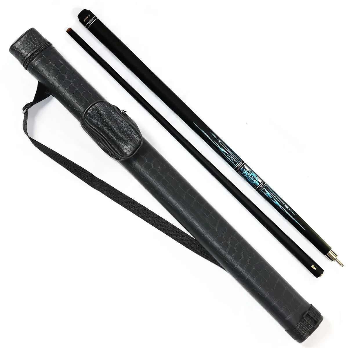 Hot Sale Premium Quality 12.5mm 58inch Nine-ball CarbonFiber Pool Cue Stick Bag Gift Set 2 -pc Billiard Cue Kit & Case