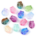 Glass Tulip Beaded Flower Leaf Through Hole Glass Beads Diy Earrings Jewelry Accessories Bracelet Pendant Pendant