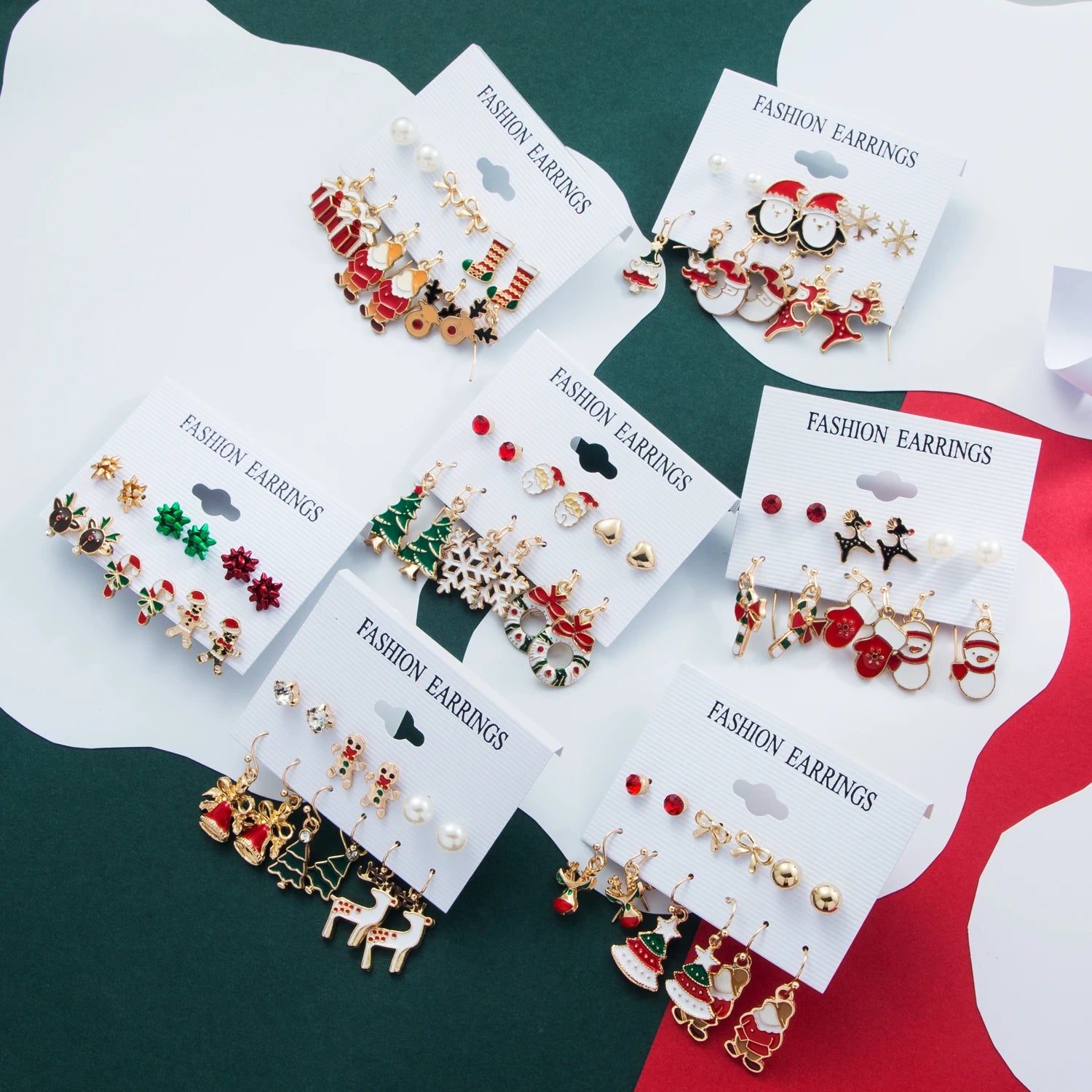 VKME Christmas Series Earrings Fashion New Trend Santa Christmas Tree Snowman Earrings for Women Wholesale