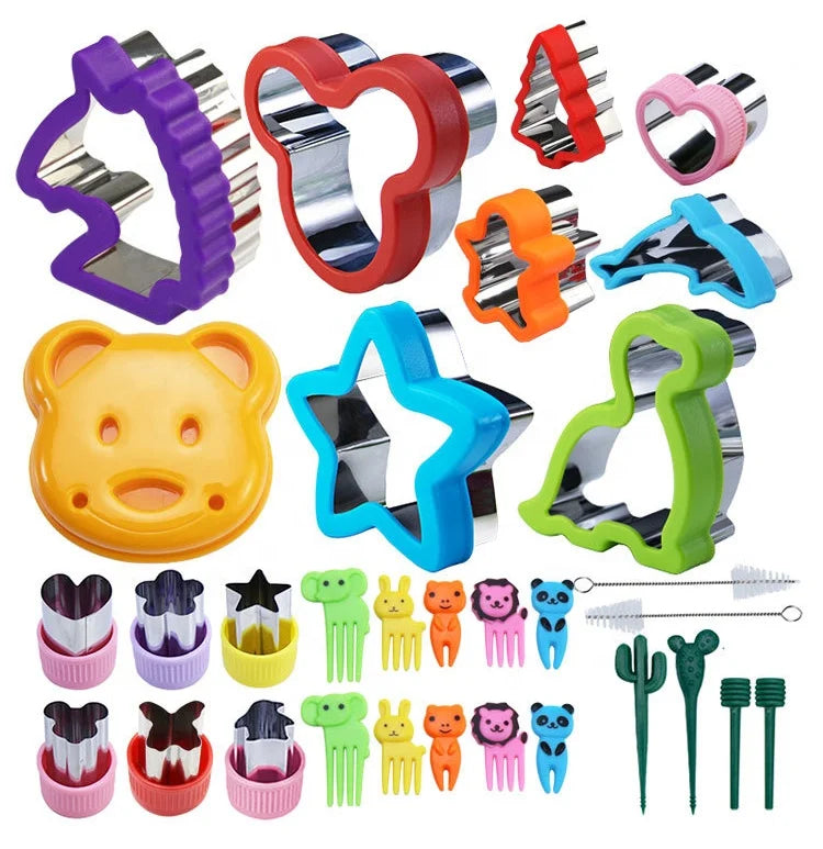 YJ Wonderful DIY Cookie Stamps Mold Sandwich Cutter Sealer Press Mold Custom Steel Tools Kids Lunch Bento Box Baking Features