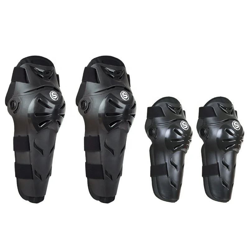 4Pcs/Set Motorcycle Riding Knee Pad Motorbike Off-road Elbow Knee Guard Motocross Racing Protective Gear Protector Guards Kit