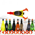 95mm 11g Top Water soft frog lure fishing popper Simulation duck with double hook wobbler swim bait