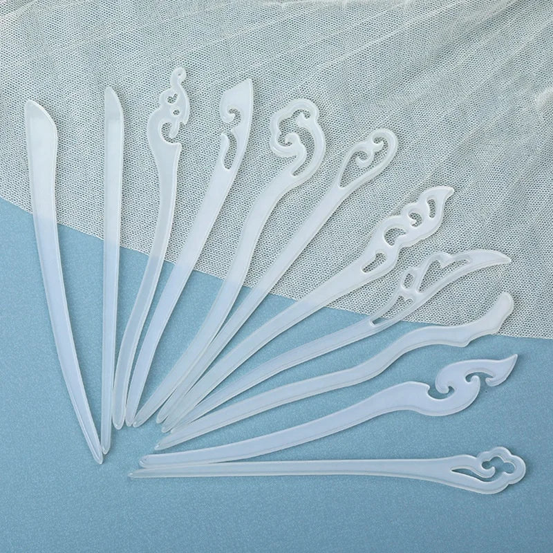 Pretty Styling Beauty Retro Wand Hairpins Girls Hair Forks Chop Sticks Pin White Acetate Hair Chopsticks Accessories for Women