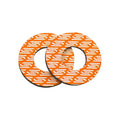Pair of Orange Scar Donut Hand Grippers Finger Strength Trainer with Custom Logo