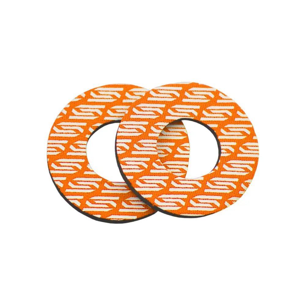 Pair of Orange Scar Donut Hand Grippers Finger Strength Trainer with Custom Logo