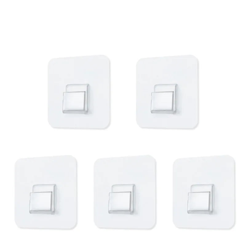 Transparent Wall Hooks Strong Self-Adhesive Stainless Steel PVC Kitchen Bathroom Storage Hangers Suction Cup Heavy Load Hook