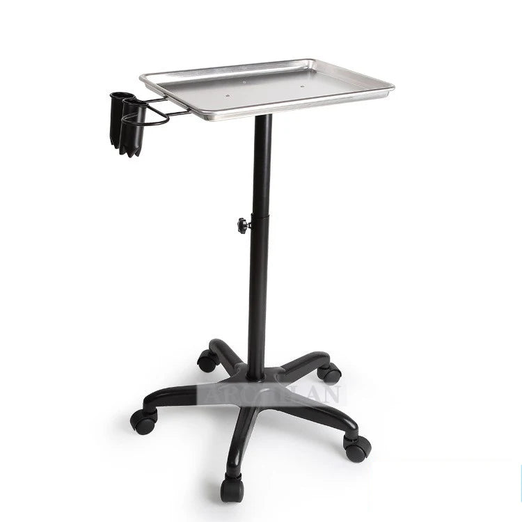 Beauty Hair Salon Trolley Aluminum Alloy Hairdressing Cart with Adjustable Features for Living Room Kitchen Bathroom