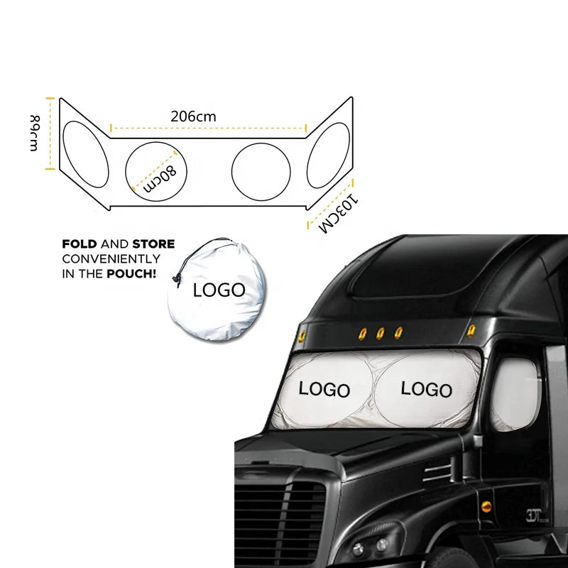 Foldable Pop up Truck Sun Shade for Front and Side Windows Lorry Truck Windshield UV Protection Sunshade