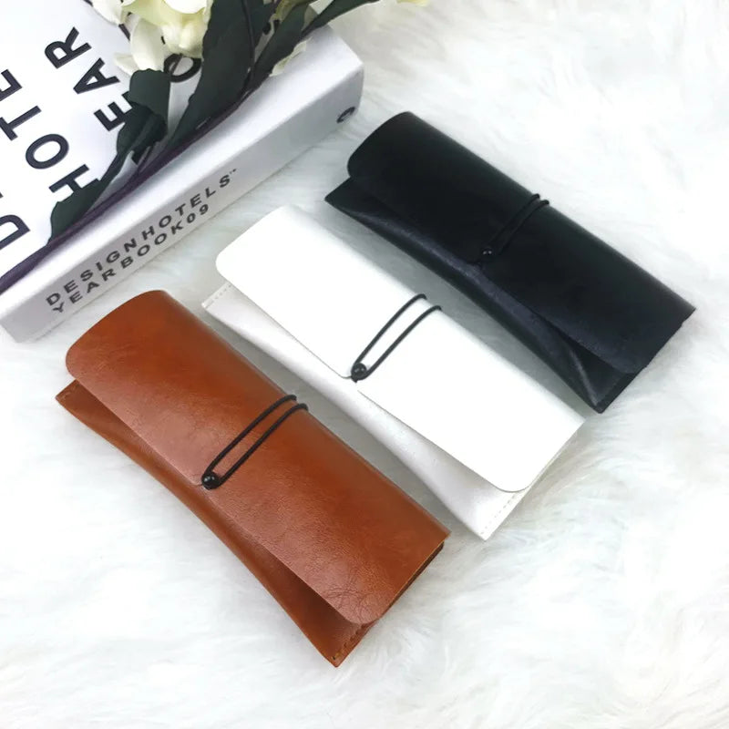 Pu Soft Portable Glasses Case Carrying Pouch Sunglasses Myopia Bag Sunglasses Cases Flat