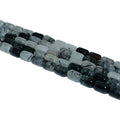 Wholesale 6*9mm Black Hair Quartz Tube Beads Natural Pink Gemstones for DIY Jewelry Making