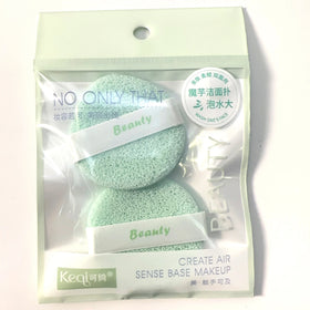 2023 SBELLE Wholesale Custom Women Konjac Puff 2pcs Pack Pattern Fluffy Soft Cosmetic Sponge Puff Makeup Powder Puff