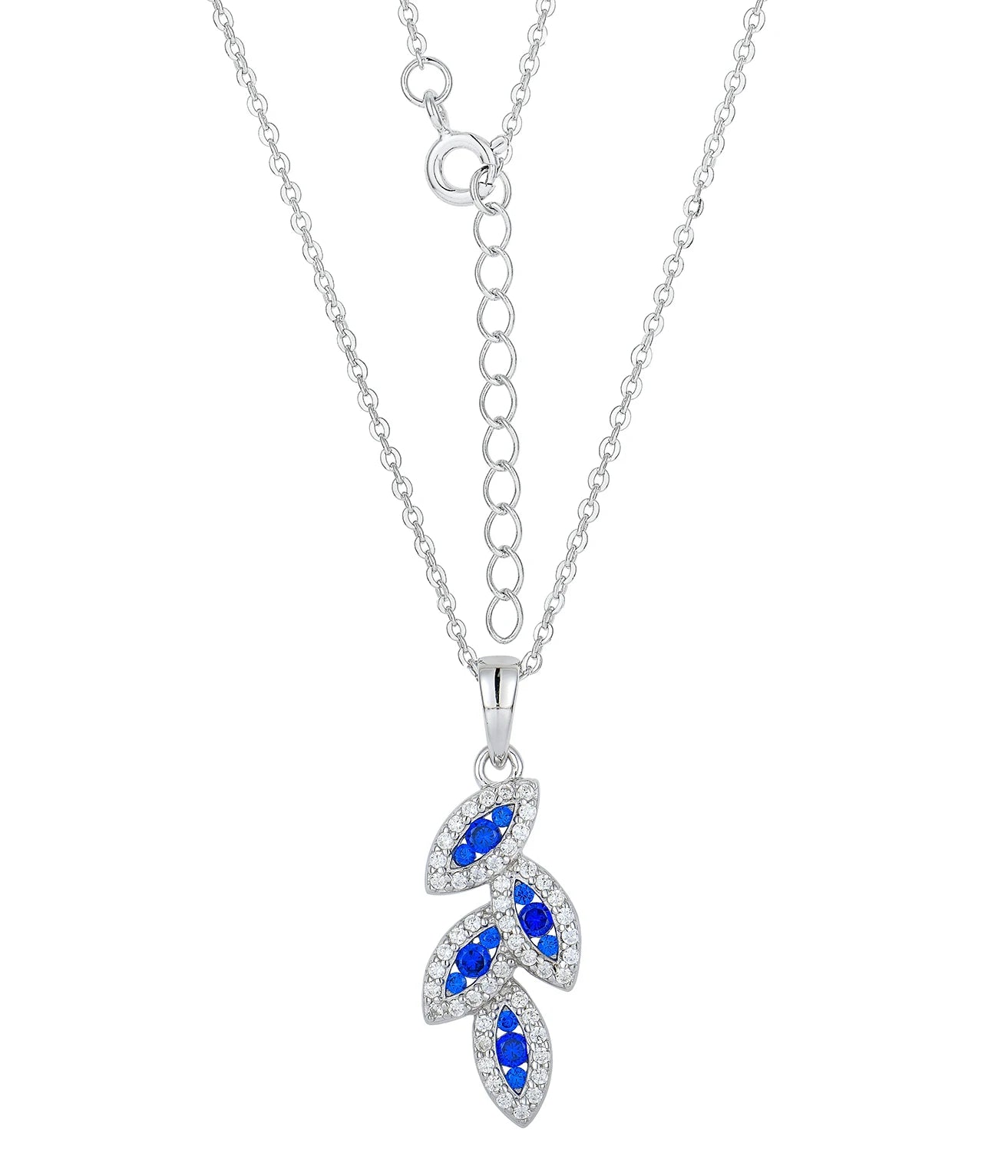 QINGXIN Custom OEM 925 Sterling Silver Flower Fine Jewelry Multicolour Zircon Flower Necklaces for Women