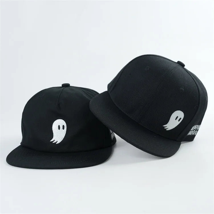 Black Snap Back Cap Hip Hop Caps Fitted Size Caps Custom Embroidery logo on the Front and Side Snap Back Buckle