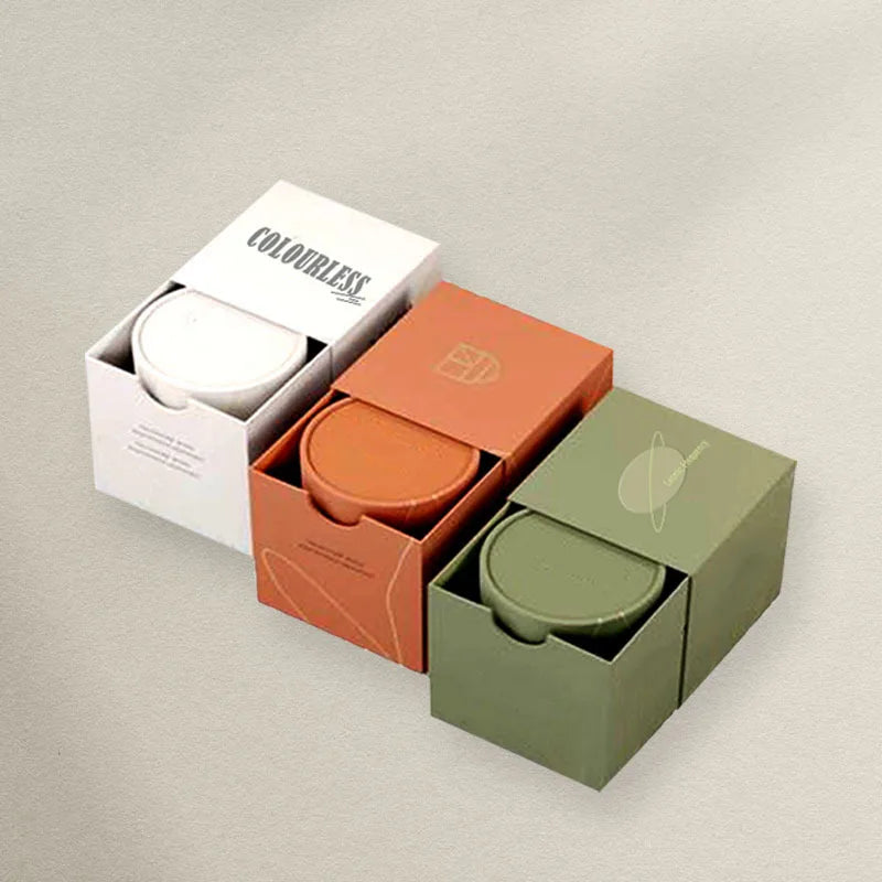 Wholesale Luxury Drawer Box for Candle Tubes Matt Lamination and Embossing Luxury Cajas Para Velas Tube Packaging Boxes
