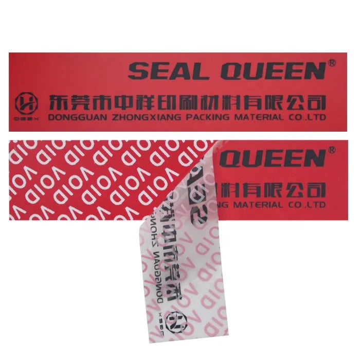 SEAL QUEEN Security VOID Label Tamper Evident Adhesive Sticker Warranty Label UV Printed PET Vinyl PVC Paper Material