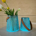 Glass Hand -lifted Luminous Vase Simple Home Living Room Dining Table Ornament Decorative Flowers Vases