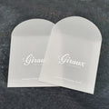 Custom Logo Printing Clear Paper Envelope Translucent Glassine Envelope Parchment Jewelry Transparent Envelope